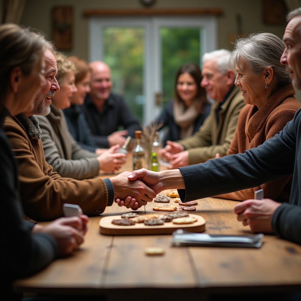 B&B owners engaging with local artisans and community members